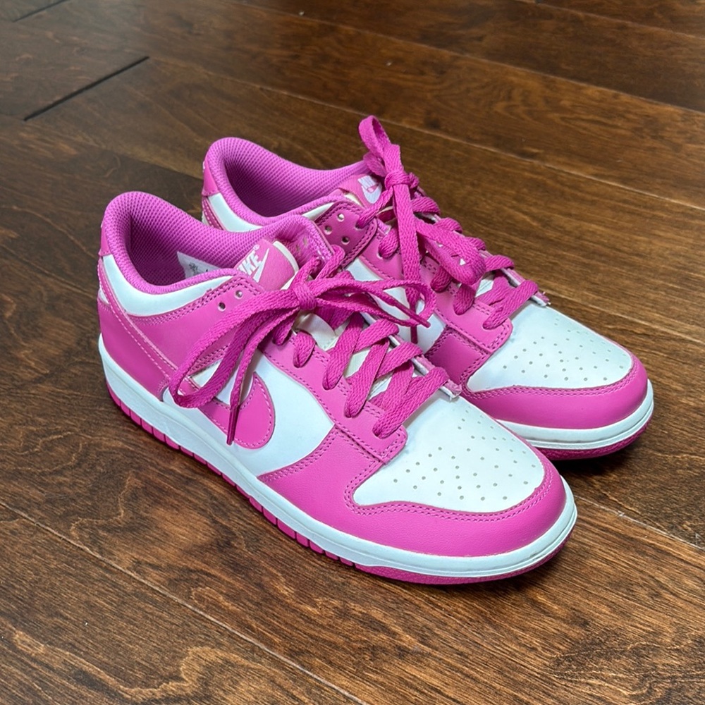 Nike Fuchsia and White Low-Top Sneakers